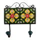 Forest Green Yellow Floral Tiles Hooks